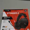 HyperX Cloud Stinger 2  Gaming Headset, DTS Headphone:X Spatial Audio, Lightweight Over-Ear Headset with mic, Swivel-to-Mute Function, 50mm Drivers, PC Compatible, Black