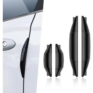 Pack-4 Car Door Anti-Collision Strip, 5.7In x 0.8In Vehicle Side Door Edge Protector, Universal 3.1In x 0.8In Automotive Decorative Sticker Replacement for Truck SUV Car (Black) Pack-4 Car Door Anti-Collision Strip, 5.7In x 0.8In Vehicle Side Door Edge Protector, Universal 3.1In x 0.8In Automotive Decorative Sticker Replacement for Truck SUV Car (Black)