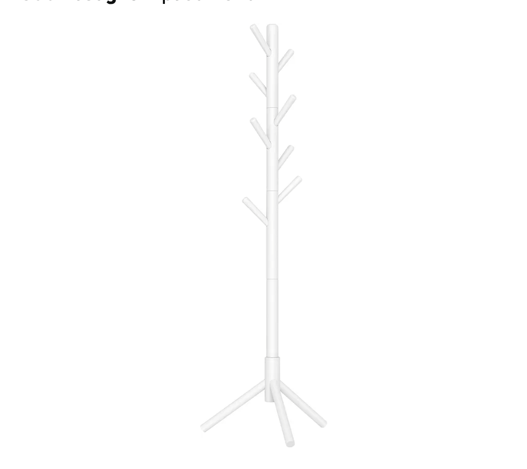 WANGMUXIA Coat Rack, Freestanding Coat Rack with 8 Hooks and 3 Adjustable Size Tree Coat Racks for Bedroom, Hallway, Entrance, Office, for Hats, Coats, Scarves, Handbags