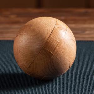 WE Games Solid Wood 3D Sphere Puzzle, Brain Teaser Ball Puzzle, Wooden Interlocking Puzzle Game