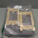 Lawei Small Footstool Ottoman, Rectangle Fabric Foot Stool Rest with Wooden Legs and Non-Slip Soft Padding, Modern Footstools Step for Couch, Desk, Office, Living Room, Bedroom, Entryway, Dogs, Gray  9.84"D x 15.35"W x 6.69"H