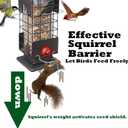 Squirrel Proof Bird Feeders Outdoor Hanging Metal Feeder, 4 Ports for Wild Birds | Weather-Resistant, 2.5 LB Capacity, Ideal for Family Yards & Gardens