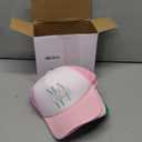 Shyyween 6 Pcs Mahjong Gifts Mah Jong Trucker Hats Adjustable Baseball Cap Gift for Women Men Mahjong Lovers Friends Birthday Green and Pink