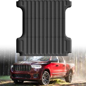 Truck Bed Mat Bed Liner Fit for Ram 1500/1500 RHO 2019-2026 & RAM 1500 Classic 2019-2024 Short Bed (5.7 FT / 67.4inches) Not for Rambox, All Weather Protection TPE Pickup Car Bed Mat