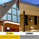 SUNLONG Solar Motion Lights Outdoor Waterproof Motion Sensor Outdoor Lights Digital Adjustable PIR Security Lighting for Front Door Patio Deck Pathway (Natural White)