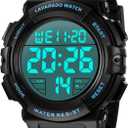 Mens Digital Watch Sports Military Watches Waterproof Outdoor Chronograph Wrist Watches for Men with LED Back Ligh/Alarm/Date (01-blue)