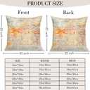 Boho Floral Throw Pillow Covers 22x22 inch Set of 2,Boho Rug Geometric Floral Pattern Decor Double Sided Pattern Cushion Cover Soft Pillow Case Living Sofa Room Bed Square Pillow Cover