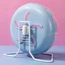 Hamster Wheel, 8.5 inch Silent Hamster Exercise Running Wheel with Stand,Pet Small Animals Exercise Running Toys,Adjustable Quiet Spinner for Guinea Pigs, Sugar Gliders, Gerbils (Blue, 8.5in)