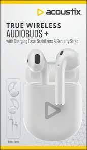 Acoustix True Wireless Audiobuds + w/Charging Case - White
