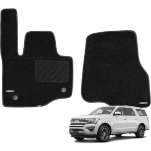 WENNEBIRD Superior Carpet Front Row Floor Mats for 2018-2024 Ford Expedition/Expedition MAX, 0.6-Inch Ultra-Thick, Noise-Reducing, All-Weather Waterproof Anti-Slip  2-Pc Set