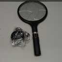 YISSVIC Electric Fly Swatter 4000V Bug Zapper Racket Dual Modes Mosquito Killer with Purple Mosquito Light Rechargeable for Indoor Home Office Backyard Patio Camping (Black-1 Pack)