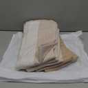 Premium Kitchen Towels (20x 28, 6 Pack) | Large Cotton Dish Towels | Flat & Terry Highly Absorbent Kitchen Linen Set with Hanging Loop | Tan