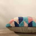 Tuffting Embroidery Decorative Throw Pillow Cover, 18 x 18 inches (Multi Geometrical)