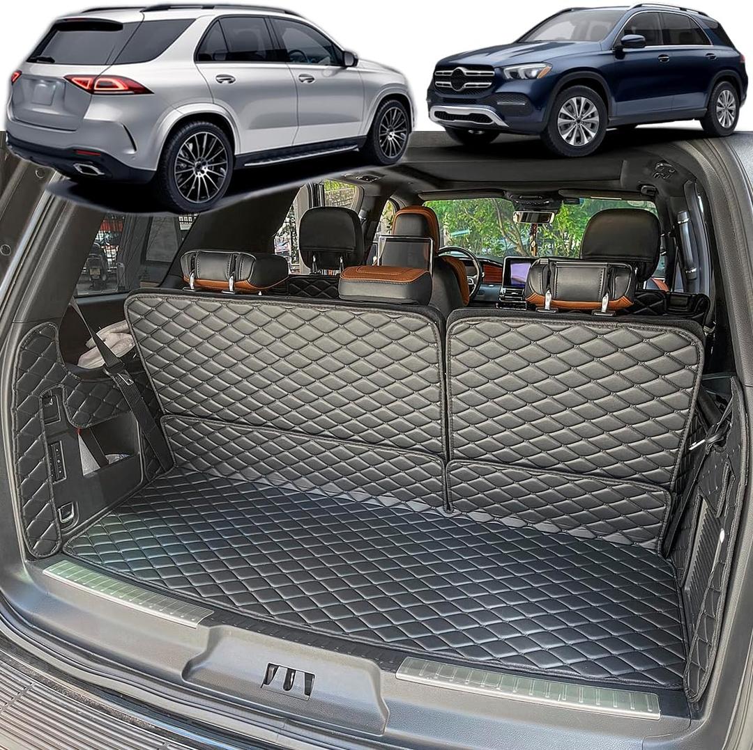 Cargo Mat Compatible with 2020-2025 Mercedes-Benz GLE (7-Seater) Trunk Mat (and Rear Left and Right Side Panels) for Benz GLE350 GLE580 GLE43 GLE45 Cargo Liners