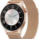 Fitpolo Smart Watch for Women,1.3" AMOLED Touchscreen Fitness Tracker, Make/Answer Calls, Heart Rate SpO2 Monitor,IP68 Waterproof, Sleep Activity Tracking Smartwatch for Android Phones iPhone (Gold)