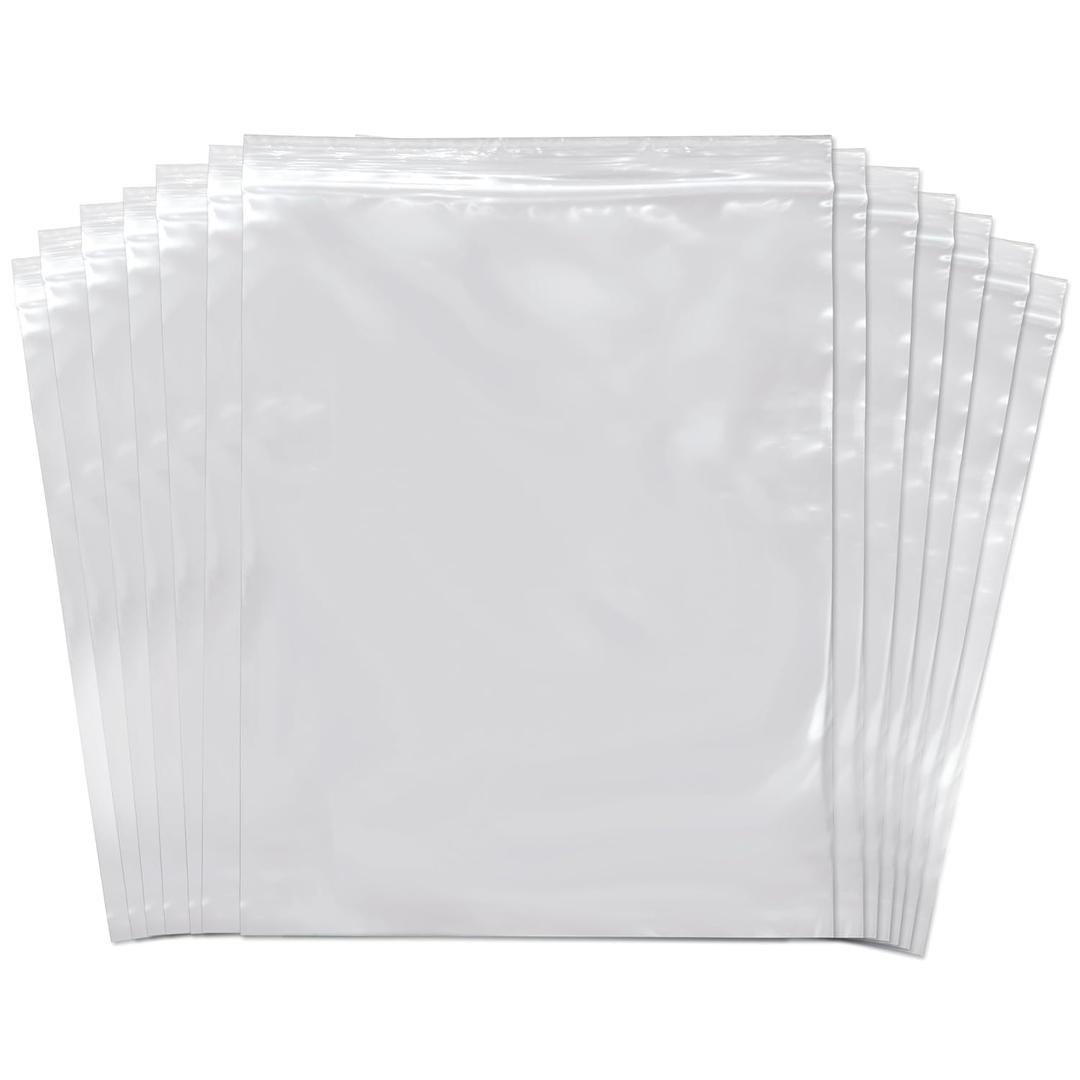 SNL Quality Zipper Lock Reclosable Clear Disposable Plastic Bags, Strong | 8" X 10" - 2 MIL - 100 Bags