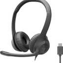 Logitech H391 Wired Headset for PC/Laptop, Stereo Headphones with Noise Canceling Microphone, USB-C, in-Line Controls, Works with Chromebook - Graphite
