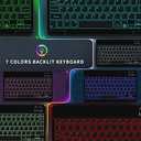 Backlit Bluetooth Keyboard Small Portable Wireless Keyboard Rechargeable Illuminated for Android Samsung Tablet Cell Phone Smartphone iPad A16 11th 10th Generation iPad Pro Air Mini iPhone (Black)