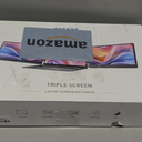 KEFEYA 15.6" Laptop Screen Extender, Includes Power Bank, FHD 1080P IPS Triple Laptop Monitor Extender for 13-17" Laptops, Plug & Play with HDMI/USB-A/TYPE-C/Hub, Compatible with Windows, Mac, Android