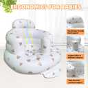 AGITVPS Inflatable Seat for Babies 3-36 Months, Built in Air Pump Baby Chair Sit Me up Floor Seat for Baby, Bumbo Seat for Learning to Sit, Feeding, Camping (Bear)