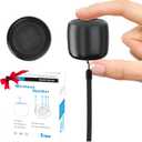 2Pack Bluetooth Wireless Portable Speaker with Strap, Built-in Mic & Rechargeable Battery for Shower, Room, Bike Use - Black