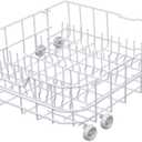 Upgrade WD28X10384 Lower Rack Assembly for GE Dishwasher Rack Replacement, Fits for GE Dishwasher GLD4560V00SS GLD5660N00SS GHDA485N10CS GHDA480N10WW, Includes 8 Rollers, 22.2"D x 21.3"W x 7.3"H
