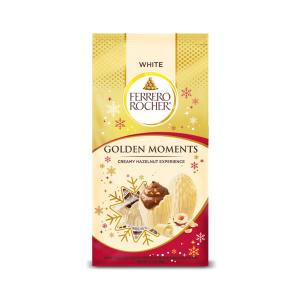 5 x Ferrero Rocher Golden Moments, Premium Milk Chocolate Hazelnut, Individually Wrapped Holiday Chocolate, 3.1 oz bag (EXP 04/20/26)