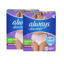 Always Discreet Incontinence Underwear for Women, Maximum, Small / Med, 42 Count