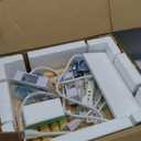 Huuger Nightstand with Charging Station, USB-C Port, Fluted Night Stand Set of 2, Bed Side Table with Drawer, Solid Wood Feet, Open Storage, End Table with Raised Edge, for Bedroom, Natural