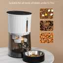Petory Timed Automatic Cat Feeders - 4L Programable Dry Food Dispenser for Cats and Small Medium Dogs 6 Meals with Desiccant Bag Dual Power Supply 10S Voice Recorder