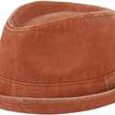 Men's Casual Vintage Style Washed Cotton Fedora Hat (US, Alpha, Large, X-Large, Rust)