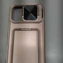 SSLOTSCASE for iPhone 17 Case with Wallet & Sliding Lens Cover & Kickstand & Credit Card Holder & Camera Stand, Heavy Duty Shockproof Military-Grade Protection Case Cover for iPhone 17 2025, Rose Gold