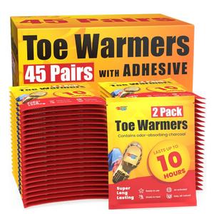 Toe Warmers - Up to 10 Hours of Heat, Easily Apply with Adhesive - Ultra Thin, Easy, All Natural - Air Activated, Odorless Hot Toe Warmers - Sport Temp