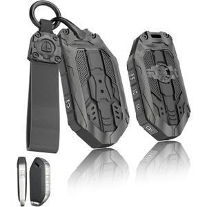 Heavy Car Key Cover Case Protector Compatible with Kia 5 Buttons Smart Key (Black)