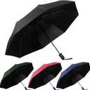 Kajaia 4 Pack Umbrellas Compact Windproof, Automatic Open and Close Folding Rain Umbrella Collapsible for Men Women Travel (Multicolor)