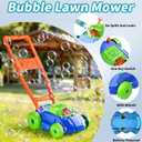 Bubble Lawn Mower for Kids Toddler 1-3 Years Old, Outdoor Play Bubble Blower Toy for Girl Boy Baby, Easter Birthday Gift for 1 2 Year Old Kids, Automatic Bubble Machine Toys for Garden Yard
