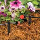 RedChili 100 Pack 1/4 Inch Drip Irrigation Support Stakes, Plastic, 5.68 Inch, Barb Connector, Ideal for 1/4-Inch Tubing, Indoor/Outdoor Use