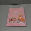 Girls Shirts Hop Into Easter Cotton Bunny Tractor T-Shirts Rabbit Eggs Carrots Casual Short Sleeve Tee Size 5-6 Pink