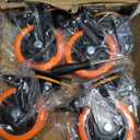 4 Inch Caster Wheels, Casters Set of 4, Heavy Duty Casters with Brake 2200 Lbs, Locking Industrial Swivel Top Plate Casters Wheels for Furniture and Workbench Cart(Two Hardware Kits Include)