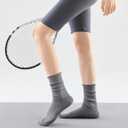 GLENMEARL Pilates Socks with Grips for Women, 3/6 Pairs Yoga Non Slip Long Socks, Grip Sock for Pilates, Dance Workout (9-11, 6 Pack Mix (Black,white,grey))