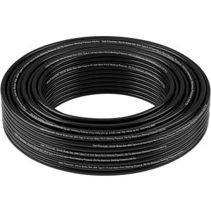1/4 Dot Air Line 0.25" Od 100 Feet Saej844 Nylon 1/4 Hose Dot Approved For Air Tubing Air Brake System Or Fluid Transfer 1/4" Air Hose (100 Feet 1/4 Air Line) (Black)