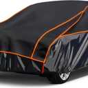 Kayme Hail Protector Car CoverAnti Hail Thickened Multi-Layered EVA Car Cover Waterproof All Weather with Wind Straps, Outdoor Hail Protection Cover, Fits Sedan/Coupe 186-193 Inch Vehicles (black)