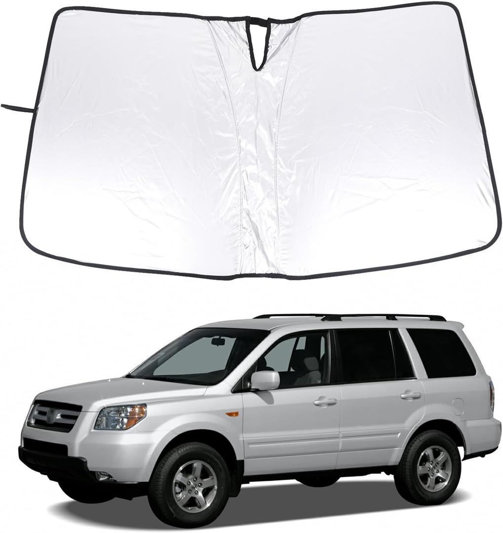 Front Windshield Sunshade for Honda Pilot 2003-2008 Accessories Windshield Sun shade Sun Visor UV Blocker Privacy Protector Custom Fit Sunscreen Heatshield Keep Your Car Cooler Resilient & Expeditious