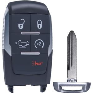 Keyless Entry Remote Control Key Fob Replacement Fits for Dodge Ram 2500 3500 4500 5500 2019 2020 2021 2022 2023 2024 GQ4-76T 68374994AC 68374994AA 68374994AB 5 Buttons