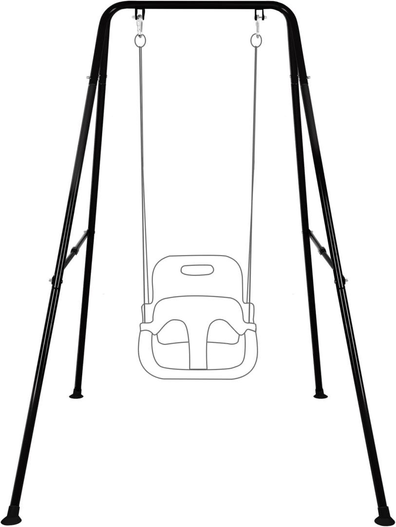 Baby Swing Stand, Foldable Swing Stand for Backyard Indoor & Outdoor, 
1.3"D x 16.53"W x 82.28"H