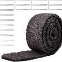 Black Rubber Mulch for Landscaping 120in L x 4.5in W Recycled Garden Edging Border Mat Natural Looking Permanent Garden Mulch Barrier for Plants Vegetables & Flowers 15 U-Shaped Steel Stakes