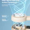 Aecooly Portable Handheld Turbo Fan [16H Max Cooling Time], 5 Speeds USB Rechargeable Mini Personal Battery Operated Small Pocket Cooling Fan GIfts for Women, Travel, Home, Office, Beach, Lash -Beige