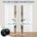 Passage Door Knobs, 10 Pack Matte Black Door Knobs, Hallway Closet Non-Locking Interior Doorknobs, Round Door Handles Keyless Reversible for Left/Right Handed Doors