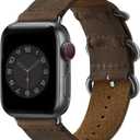 Vintage Leather Bands Compatible with Apple Watch Band 38mm 40mm 41mm 42mm 44mm 45mm 46mm 49mm, Genuine Leather Retro Strap Compatible for Men Women iWatch Ultra SE Series 11/10/9/8/7/6/5/4/3/2/1