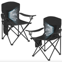 WEIDIORME Collapsible Fan Camping Chairs with Camping Chairs 2Pcs, Dark Gray
